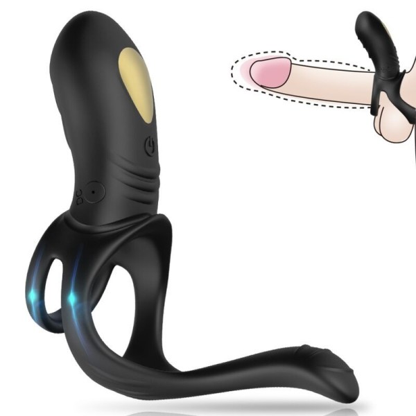 ARMONY - JOY JUMPER RING VIBRATEUR POUR COUPLES & TÉLÉCOMMANDE ANAL PLUG NOIR ARMONY FOR HIM