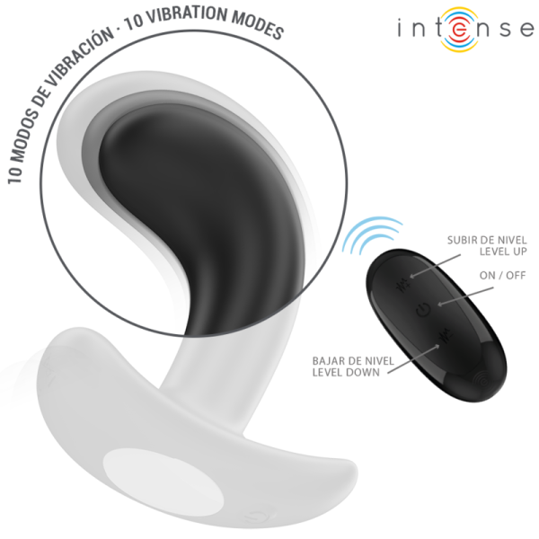 PLUG ANAL 10 VIBRATIONS NOIR TÉLÉCOMMANDE INTENSE ANAL TOYS