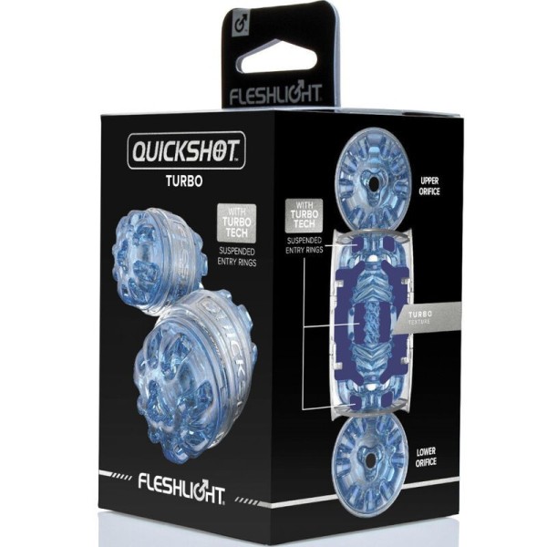 FLESHLIGHT - MASTURBATEUR QUICKSHOT TURBO BLEU GLACE FLESHLIGHT