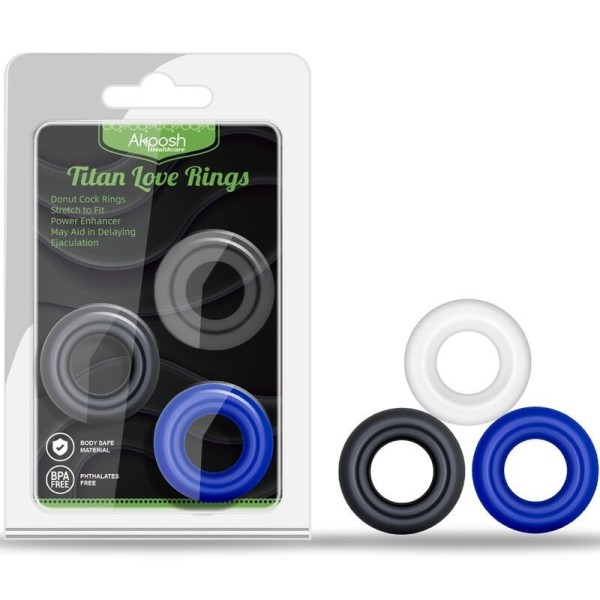 ARMONY - TITAN LOVE BAGUE DONUT PLUSIEURS COULEURS ARMONY FOR HIM