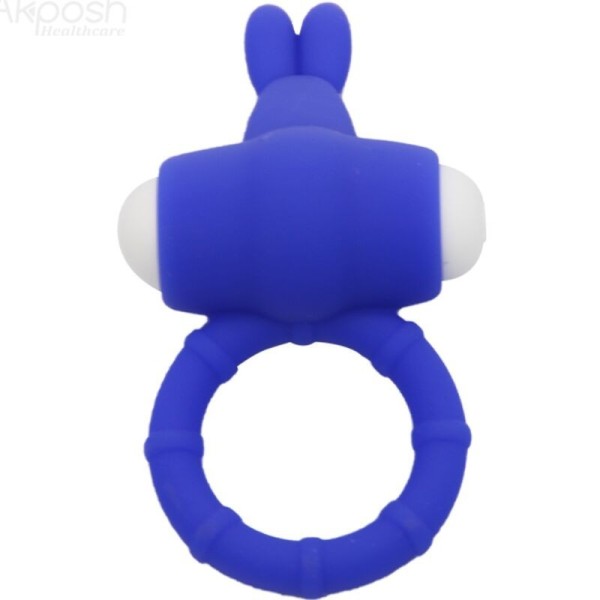 ARMONY - ANILLO VIBRADOR DE SILICONA AZUL MS BUNNY ARMONY PARA ÉL