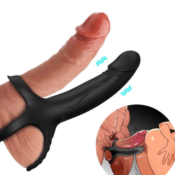 ARMONY - GODE AVEC ANNEAU ET VIBRATEUR NOIR ARMONY FOR HIM