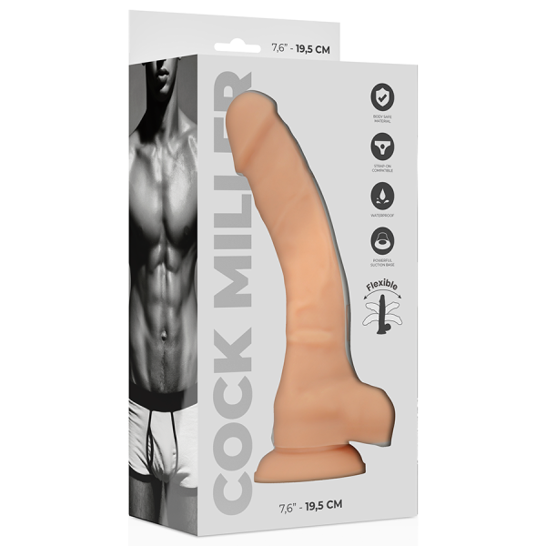COCK MILLER - GODE RÉALISTE SILICONE DENSITÉ ARTICULABLE CHAIR 19,5 CM COCK MILLER