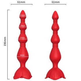 ARMONY - VIBRADOR PAGODA ROSA & PLUG ANAL ROJO ARMONY ANAL