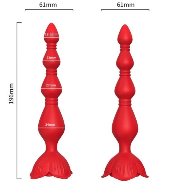 ARMONY - VIBRADOR PAGODA ROSA & PLUG ANAL ROJO ARMONY ANAL