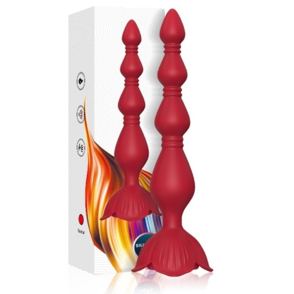 ARMONY - VIBRADOR PAGODA ROSA & PLUG ANAL ROJO ARMONY ANAL