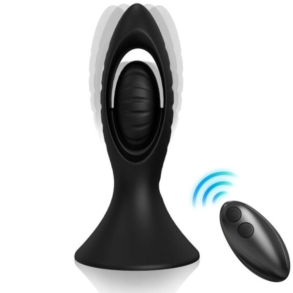 ARMONY - VIBRADOR DE SILICONE PRETO E PLUG ANAL ARMONY ANAL