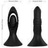 ARMONY - VIBRADOR Y PLUG ANAL DE SILICONA NEGRO ARMONY ANAL