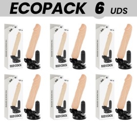 ECOPACK 6 UNITÉS - BASECOCK VIBRATEUR TÉLÉCOMMANDE NATUREL RÉALISTE 20 CM -O- 4 CM BASECOCK