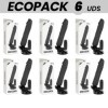 ECOPACK 6 UNITÉS - BASECOCK VIBRATEUR RÉALISTE TÉLÉCOMMANDE NOIR 20 CM -O- 4 CM BASECOCK