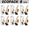 ECOPACK 6 UNITÉS - BASECOCK VIBRATEUR NATUREL RÉALISTE TÉLÉCOMMANDE AVEC TESTICULES 20 CM -O- 4 CM BASECOCK