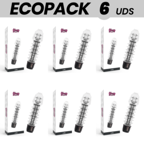 ECOPACK 6 UNIDADES - VIBRADOR AXEL BRILHANTE PRETO BRILHANTE