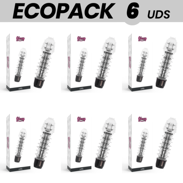 ECOPACK 6 UNITÉS - VIBRATEUR GLOSSY AXEL NOIR GLOSSY