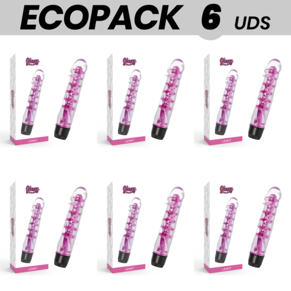 ECOPACK 6 UNITÉS - VIBRATEUR GLOSSY LENNY ROSE GLOSSY