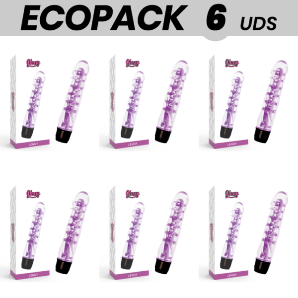 ECOPACK 6 UNIDADES - VIBRADOR BRILHANTE LENNY VIOLET BRILHANTE