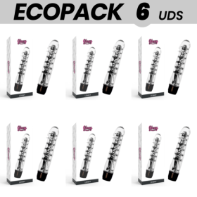 ECOPACK 6 UNITÉS - VIBRATEUR GLOSSY LENNY NOIR GLOSSY