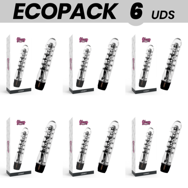 ECOPACK 6 UNITÉS - VIBRATEUR GLOSSY LENNY NOIR GLOSSY