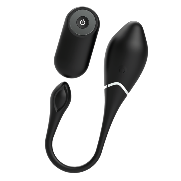 BLACK&SILVER - HUEVO VIBRADOR RECARGABLE JENELL BLACK&SILVER