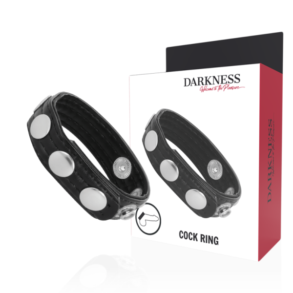Darkness - Anillo de erección de cuero – Anillos para el pene sin
