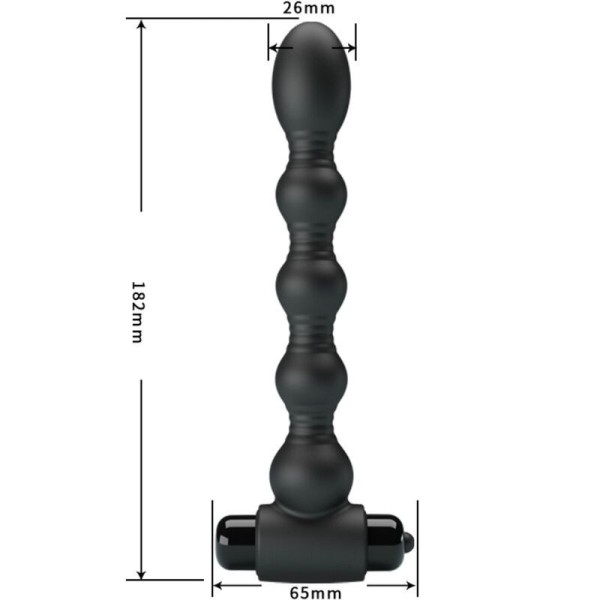 PRETTY LOVE - PLUG ANAL LYNN SILICONE 10 VIBRATIONS NOIR PRETTY LOVE