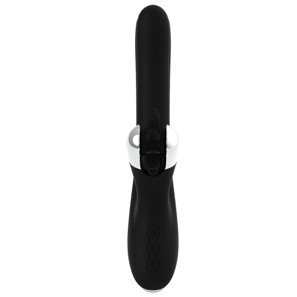 BLACK&SILVER - VIBRADOR ROTACIÓN BLACK&SILVER RABBIT STORM