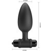 PRETTY LOVE - VIBRA BUTT PLUG 2 PLUG ANAL 10 VIBRACIONES NEGRO PR