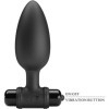 PRETTY LOVE - VIBRA BUTT PLUG 2 PLUG ANAL 10 VIBRACIONES NEGRO PR