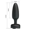 BONITO AMOR - PLUG ANAL TARION COM LUZ LED PRETO 12,5 CM BONITO AMOR