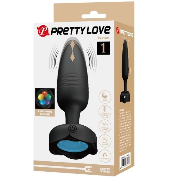 PRETTY LOVE - TARION PLUG ANAL AVEC LUMIÈRE LED NOIR 12,5 CM PRETTY LOVE