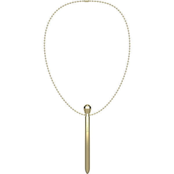 IBIZA - STIMULATEUR DE POCHE CLITO COLLIER CHARGEUR USB 12 MODES DE VIBRATION DORÉ 12,2 X 1,5 IBIZA TECHNOLOGY