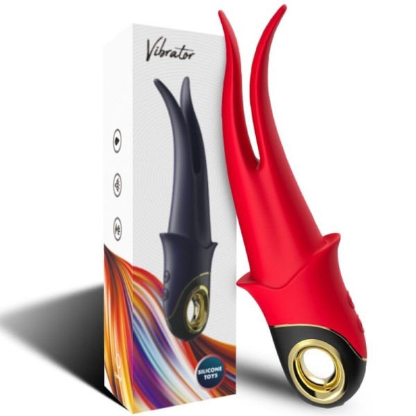 ARMONY - VIBRATEUR SHADOW DOUBLE TÊTE TEASING ROUGE ARMONY VIBRATORS