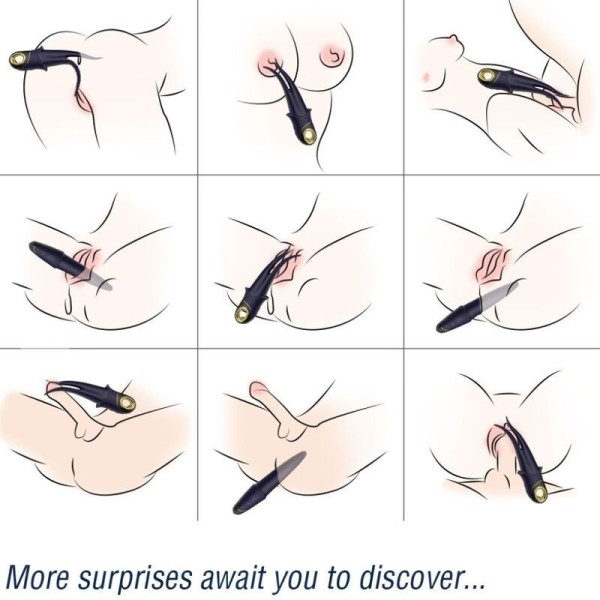 ARMONY - VIBRATEUR SHADOW DOUBLE TÊTE TEASING BLEU ARMONY VIBRATORS