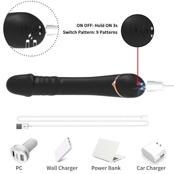 ARMONY - GODE VIBRATEUR SILICONE NOIR ARMONY VIBRATORS