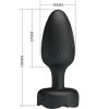 PLUG ANAL VARIAN AVEC LUMIÈRE LED NOIR 10,8 CM PRETTY LOVE