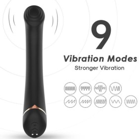 ARMONY - VIBRADOR DE CABEÇA FALT DE SILICONE PRETO VIBRADORES ARMONY