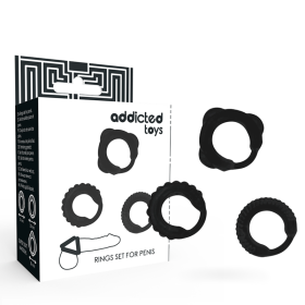 Addicted Toys - Ensemble C-Ring Noir – Cockrings sans vibration
