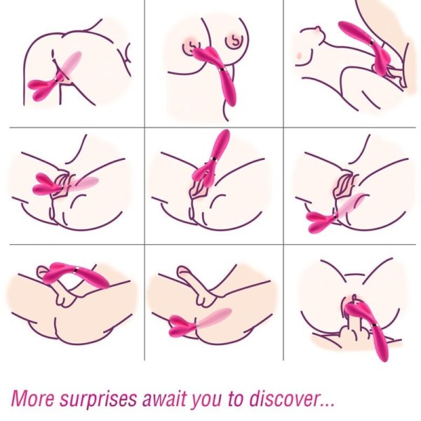 ARMONY - Y-WAND MASSAGE & VIBRATEUR DOUBLE TÊTE FUCHSIA ARMONY MASSAGERS