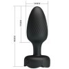 PLUG ANAL CON LUZ LED NEGRO 9,8 CM PRETTY LOVE - Plugs anales