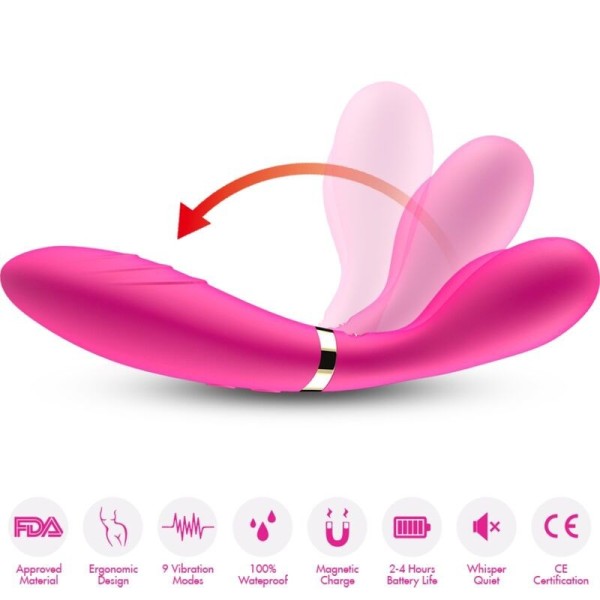 ARMONY - Y-WAND MASSAGE & VIBRATEUR DOUBLE TÊTE FUCHSIA ARMONY MASSAGERS