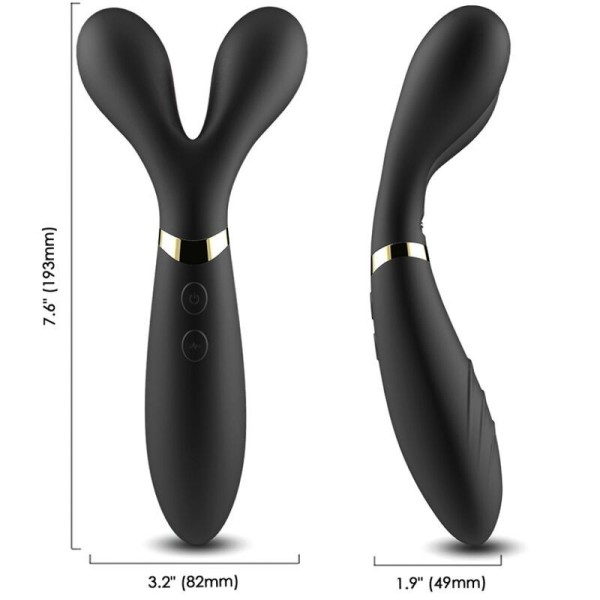 ARMONY - Y-WAND MASSAGE & VIBRATEUR DOUBLE TÊTE NOIR ARMONY MASSAGERS
