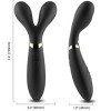 ARMONY - MASAJE Y-WAND Y VIBRADOR DE DOBLE CABEZA NEGRO MASAJEADO