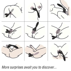 ARMONY - Y-WAND MASSAGE & VIBRATEUR DOUBLE TÊTE NOIR ARMONY MASSAGERS