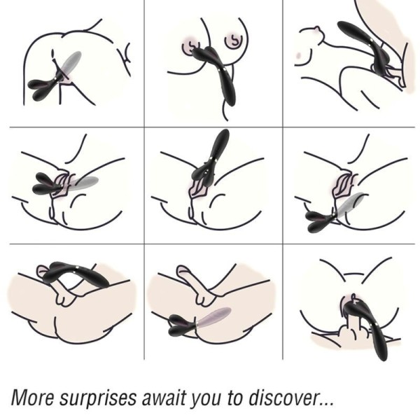 ARMONY - Y-WAND MASSAGE & VIBRATEUR DOUBLE TÊTE NOIR ARMONY MASSAGERS