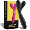 ARMONY - MASAJE Y-WAND Y VIBRADOR DE DOBLE CABEZA NEGRO MASAJEADO