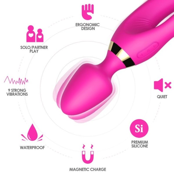 ARMONY - MASAJEADOR Y VIBRADOR CONEJO FUCSIA MASAJEADORES ARMONY