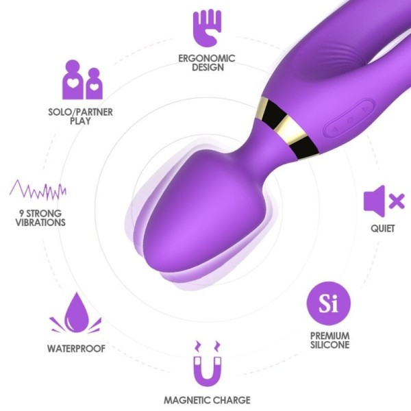 ARMONY - MASAJEADOR Y VIBRADOR CONEJO MORADO ARMONY MASAJEADORES
