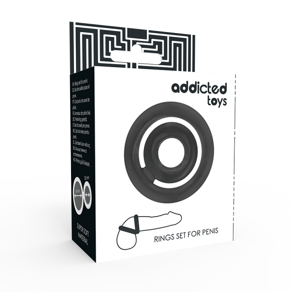 Addicted Toys - Potenz- C-Ring Pénis Noir