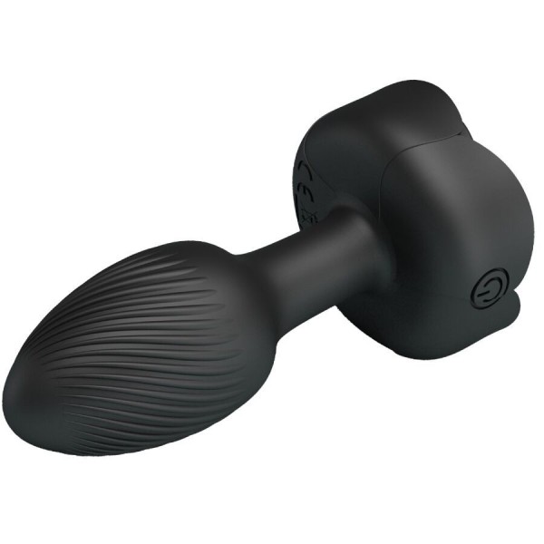 PLUG ANAL OLMAN COM LUZ LED PRETO 8,8 CM BONITO AMOR