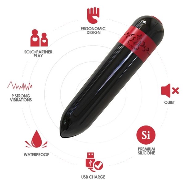 ARMONY - MANDO A DISTANCIA BULLET ROCKET VIBRADOR NEGRO ESTIMULAD