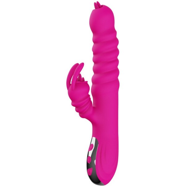 ARMONY - VIBRADOR MULTIFUNÇÃO COELHO LÍNGUA DUPLA EFEITO CALOR FÚCSIA VIBRADORES ARMONY